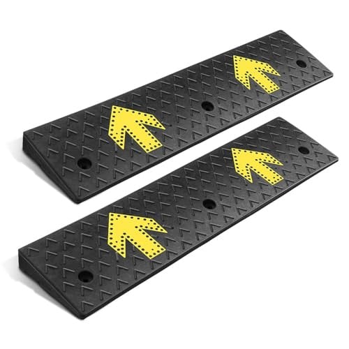 DNA Motoring 3.1" Rise Rubber Arrow Curb Ramp 2-Pack