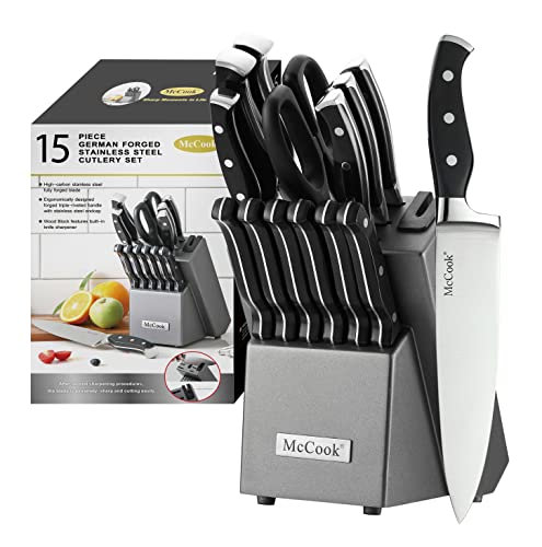 McCook® 15 Piece Knife Set with Built-in Sharpener Deal