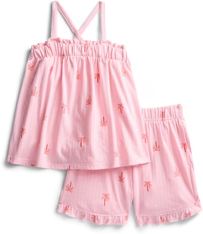 Wonder Nation Girl’s Top and Shorts Set, 2-Piece Deal
