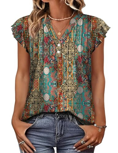 OFEEFAN Button Down Blouses