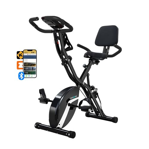 BARWING 5-in-1 Foldable Stationary Exercise Bike with 6.6 LBS Flywheel
