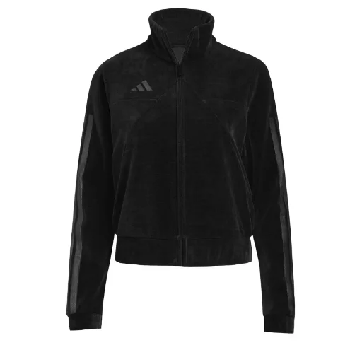 adidas Women's Tiro Velour Track Top (Black)