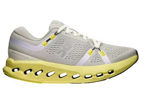 On Women's Cloudsurfer 2 Running Shoes (Grey/Lime)