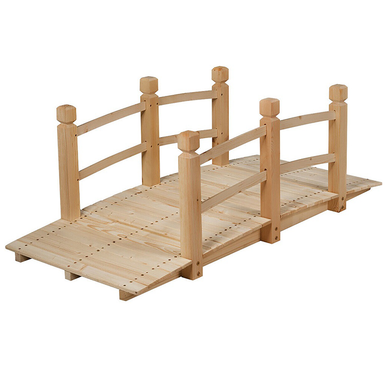 5-Foot Outdoor Wooden Garden Bridge Deal