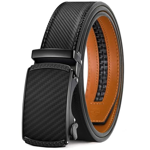 Zitahli Men's Ratchet Leather Belt Size 30"-36"