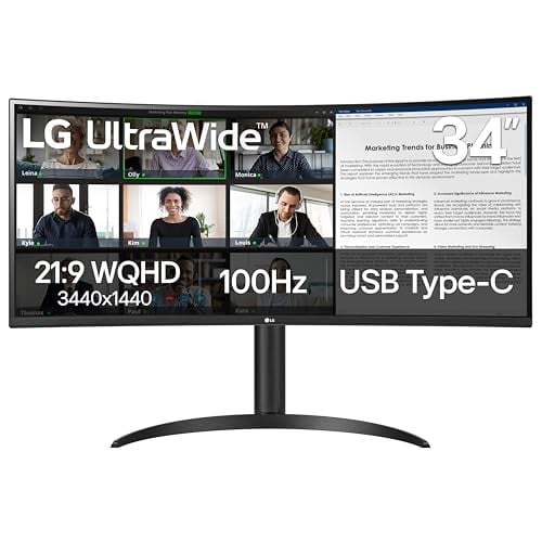 LG 34WR55QK-B 34-inch UltraWide WQHD (3440 x 1440) Curved Computer Monitor Deal