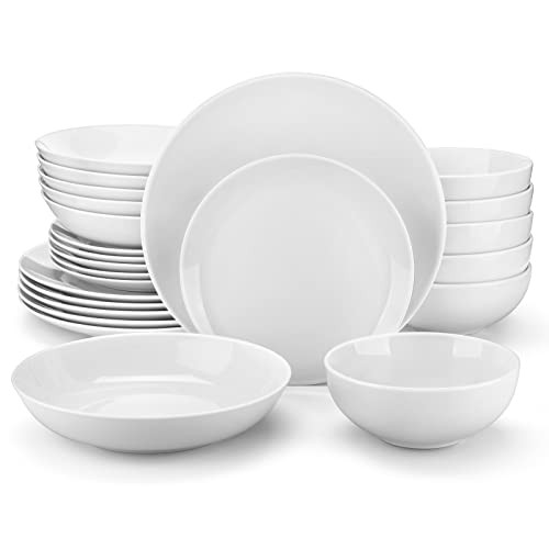Malacasa Porcelain Dinnerware Sets 24-Piece