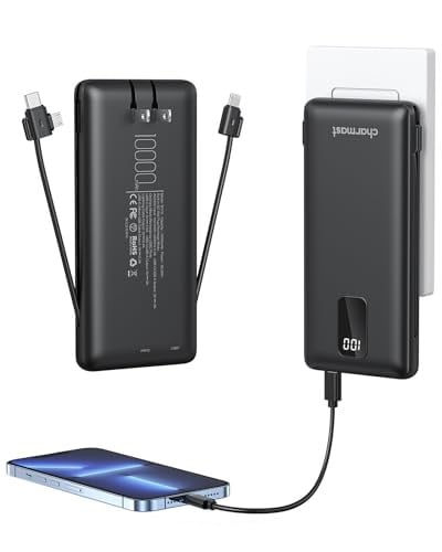 Charmast 10000mAh USB-C Portable Charger w/ Built-in Cables & Wall Plug Deal