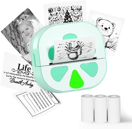 NADAIIN Mini Sticker Printer w/tape Deal