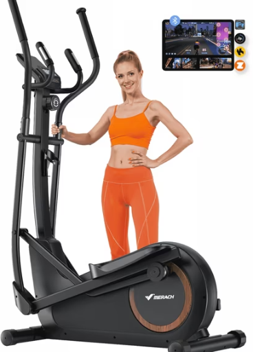 MERACH Elliptical Machine with 16 Resistance Levels, 16.5"–19" Stride Options Deal