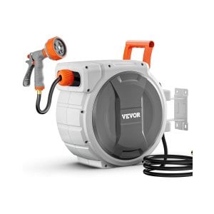 VEVOR Retractable Garden Hose Reel 1/2 Inch x 145 ft Deal