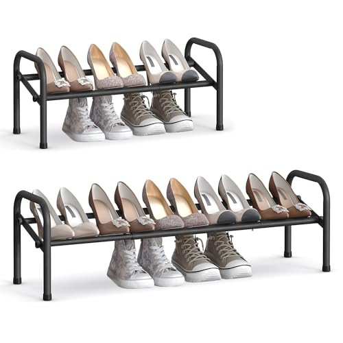 SONGMICS Expandable Shoe Rack 1 Tier for 10 Pairs