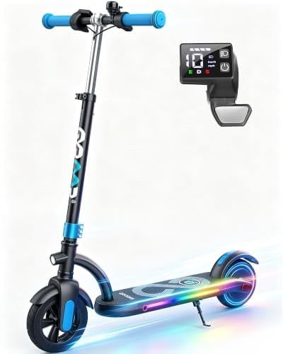 Gyroor H40 Kids Electric Scooter 180W 10MPH w/ LED Lights (Blue)