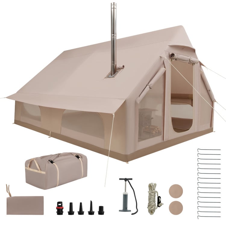 Costway Inflatable 4 Season Waterproof Oxford Camping Tent (6-10 Person) Deal