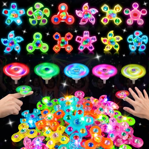 Light Up Fidget Spinner Rings 25-Pack