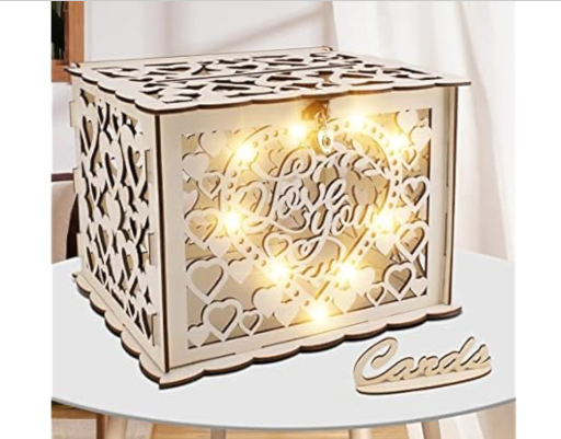 DIY Wedding Card LED Box with Lock Deal