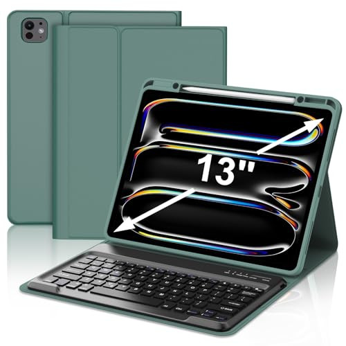 iPad Pro 13" (M4, 2024) Case w/ Detachable Bluetooth Keyboard & Pencil Holder