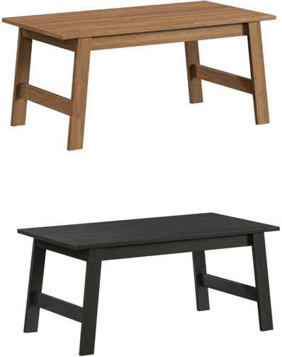 Mainstays Wood Rectangle Coffee Table (Black, Walnut)