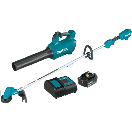 REFURBISHED Makita XT287SM1-R 18V Brushless 13" String Trimmer & Blower Kit (4 Ah battery)