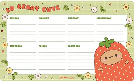 Denik Strawberry Dumpling Weekly Notepad 52 Sheets Deal