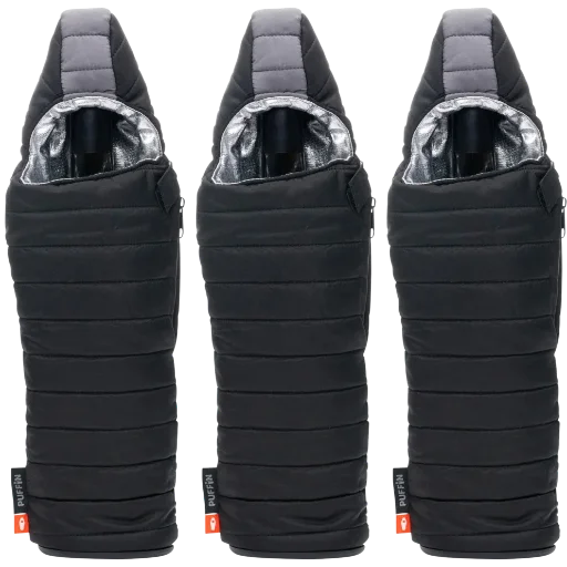 Puffin Insulated Sleeping Bag Wine Bottle Coolers 3-Pack Deal