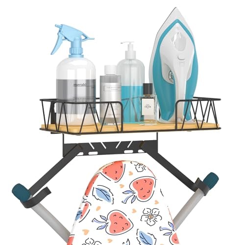 Vincona Wall Mount Ironing Board Holder w/ Removable Hooks (Black) Deal