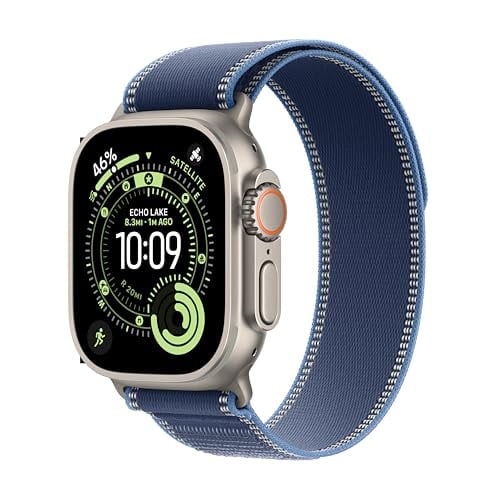Apple Watch Ultra 3 GPS + Cellular 49mm Running & Multisport Smartwatch w/Rugged Titanium Case w/Blue/Bright Blue Trail Loop - M/L Deal