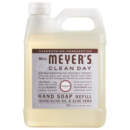 (Prime Deal) MRS. MEYER'S CLEAN DAY Hand Soap Refill, Lavender Scent, 33 Fl Oz