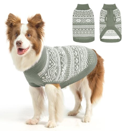 HOMIMP Argyle Dog Sweater Grey L