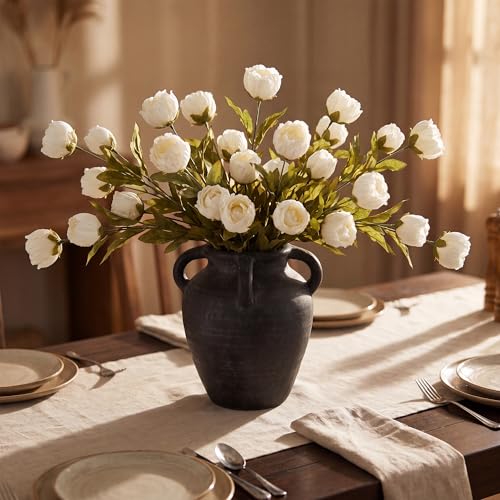 6 Pcs Faux Silk Peony Artificial Flowers