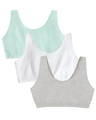 Fruit of the Loom Women's 3-Pack Tank Top Style Sports Bra