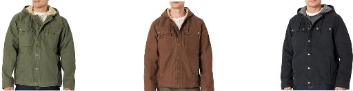 Amazon Basics Men's Insulated Relaxed Fit Hooded Workwear Jacket M-XL