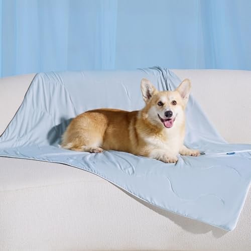 Bedsure Cooling Pet Blanket/Mat 40"x50" with Breathable Air-Core Fill