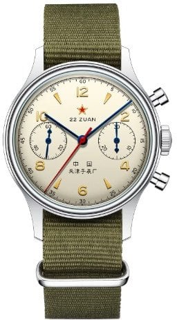 Seagull 1963 Edition Men's Chronograph Mechanical Watch ST1901 Manual Winding 37.5mm Canvas Strap Deal
