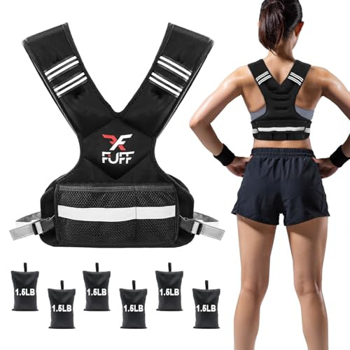FUFF Women's Weighted Vest, Adjustable 11-20 Lbs
