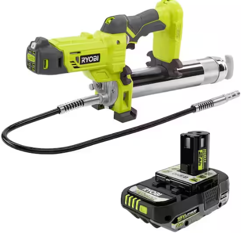 RYOBI ONE+ 18V Cordless Grease Gun with 2.0 Ah HIGH PERFORMANCE Battery Deal