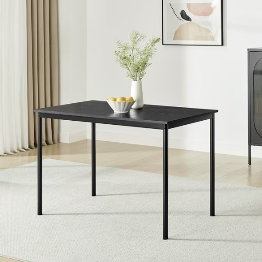 Mainstays Casual Wood and Metal Rectangular Table, Black finish Deal