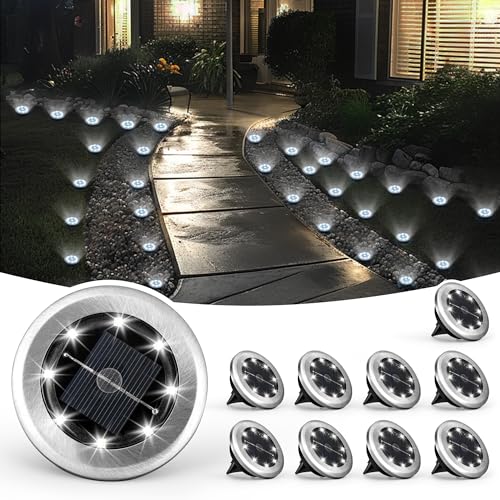 10-Pack SOLPEX Solar Pathway Ground Lights (Cool White) Deal