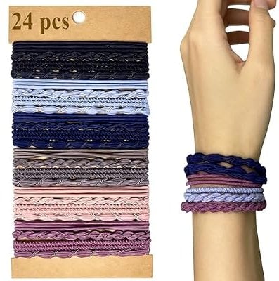 Boho Bracelet Hair Ties 24-Piece Set