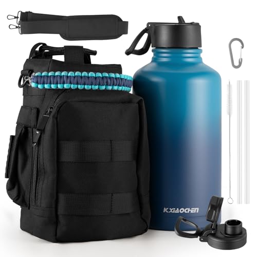 KXIAOCHEN 64-Oz 2-in-1 Insulated Water Bottle w/ Strap Deal