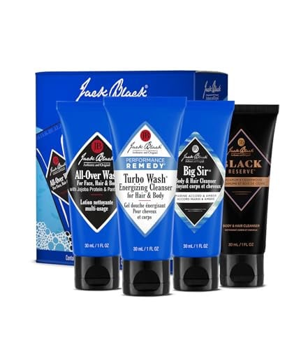 4-Pack 1-Oz Jack Black Body & Hair Cleanser Collection Set for Men Deal