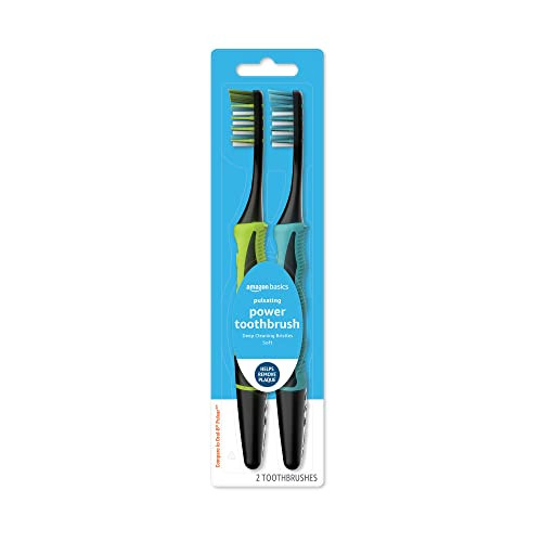 Amazon Basics Soft Toothbrushes for Adults 2-Count