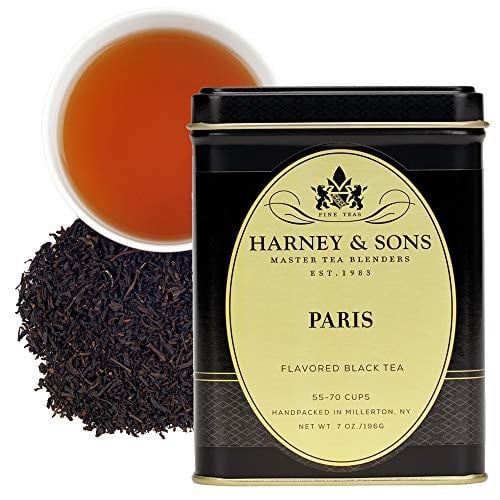 Harney & Sons Paris Black Tea, 7 oz Tin Loose Leaf Fruity Vanilla Caramel Blend Deal