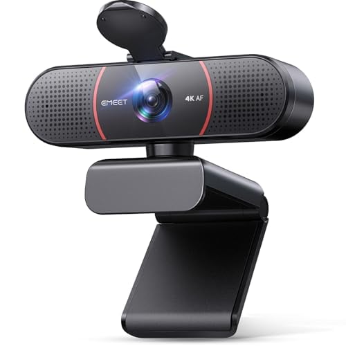 EMEET C960 4K Webcam for PC, PDAF Auto Focus, Dual Omni Mics, 73° FOV