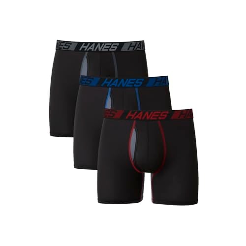 Hanes Men's Total Support Pouch Pack X-temp Boxer Briefs Regular Leg Deal