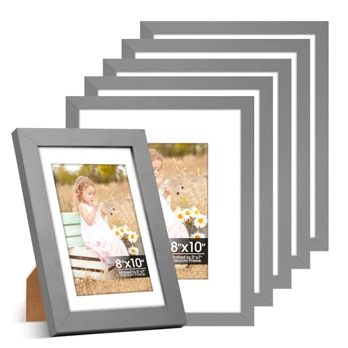 8x10 Picture Frames 6-Pack with Mat for 5x7 Photos Deal