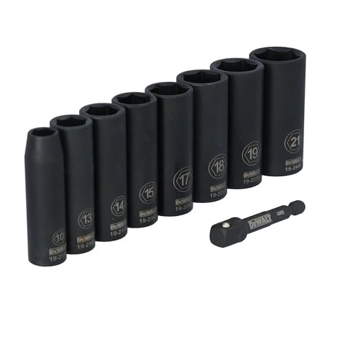 DEWALT 9-Piece 3/8 Impact Deep Metric Socket Set