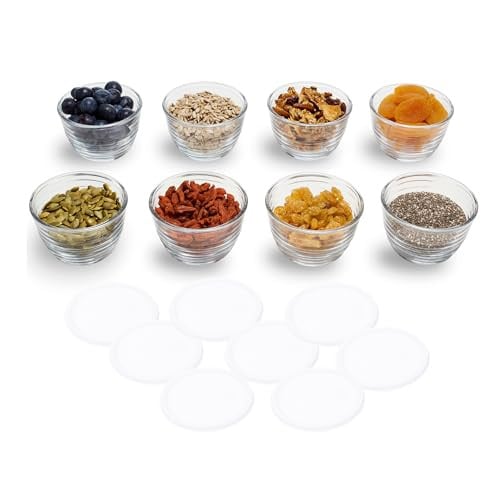 Libbey Small Glass Prep Bowls with Lids 8-Pack 6.25-Oz Deal