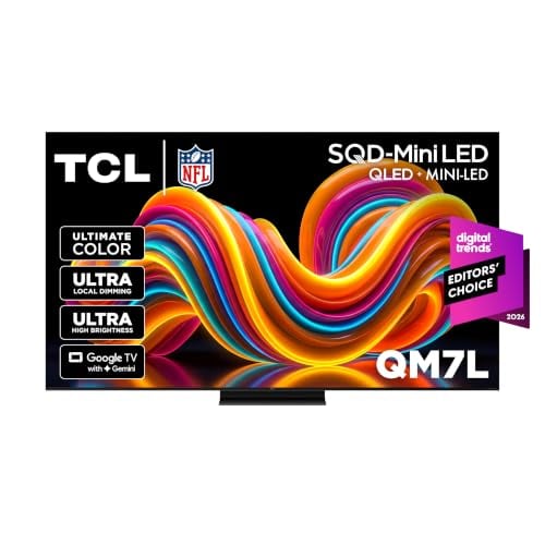 65" TCL QM7L Series 4K UHD HDR SQD-Mini LED TV