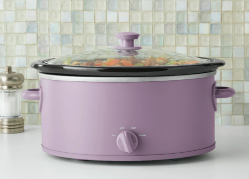 Mainstays 6 Quart Slow Cooker, Lilac Bloom